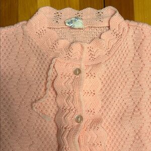 Vintage Pink polyacryl Women's Cardigan. Probably 1960s. Excellent condition.